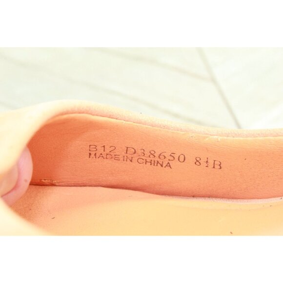 Cole Haan Women's Peach Suede Slip On Peep Toe Wedge Pump Shoes Size 8.5 B - Picture 8 of 10